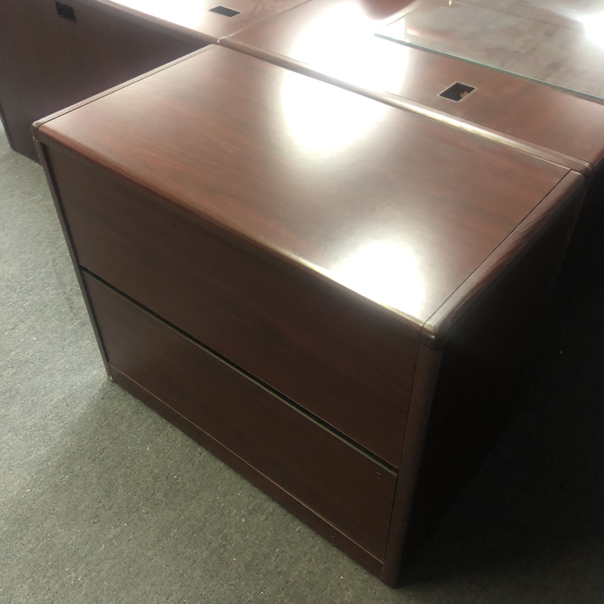 Hon wood 2 filed cabinets.
