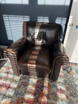Used loveseat and chair - abbyson Bellagia collection - brown leather