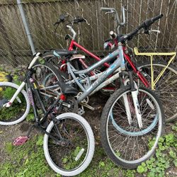  5 Bikes For Parts Or Restore