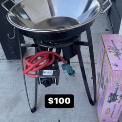 Cazo Grande De Accero Con Vase I Quemadore Especial Nuevo