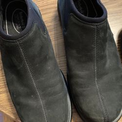 Néw Mens Timberland Slip On Black Nubuck Shoes Size 11.5 M