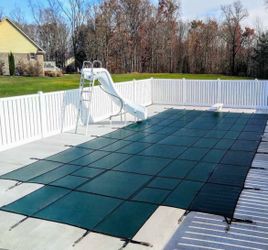 Pool Cover 18x36ft, Safety Pool Cover with 4x8ft Center End