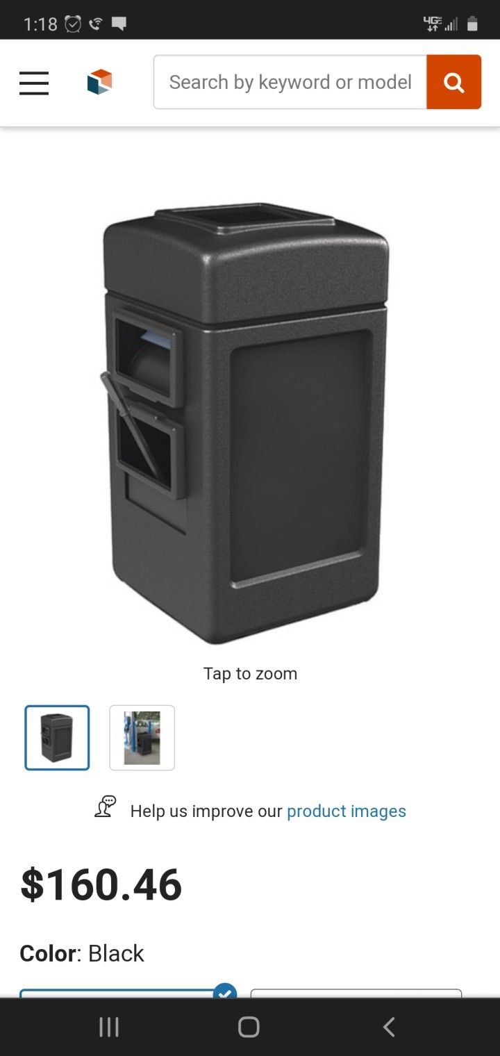 Trash Can With Paper towel Holder And Washer Fluid Holder  Great For Mechanics Shop