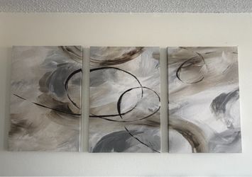 3 Piece Abstract Canvas Wall Art Set