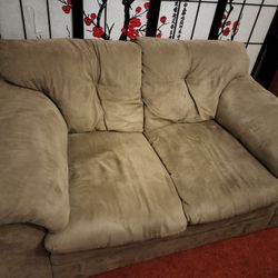 Free Loveseat Beige Fabric Nice Condition 