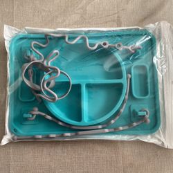 Silicone Placemat & Strap Set, New