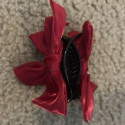 super adorable hair clip 2 red bows 