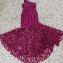 Hot Pink Customized Long Dress