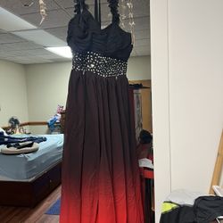 Black And Red Plus Size Wedding Dress