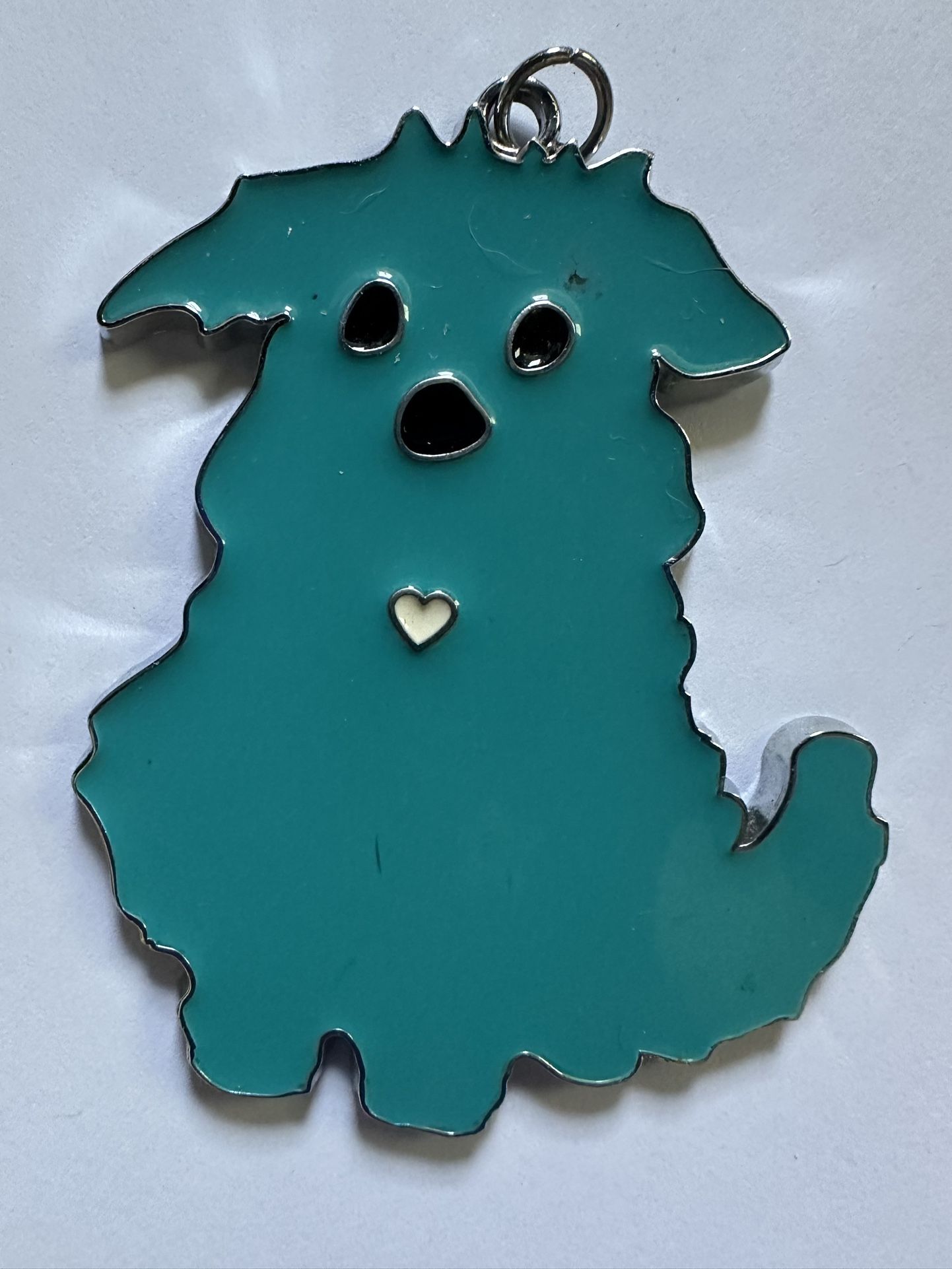 Enamel Pup Pendant For Making Jewelry
