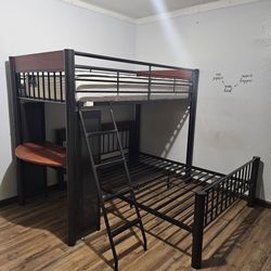 Twin/Full Bunk Bed - Mattresses Included