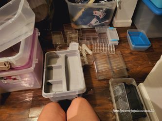  Storage Boxs And Assorted Acrylic containers