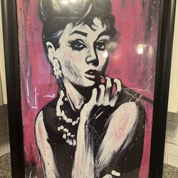 Audrey Hepburn Framed Poster 
