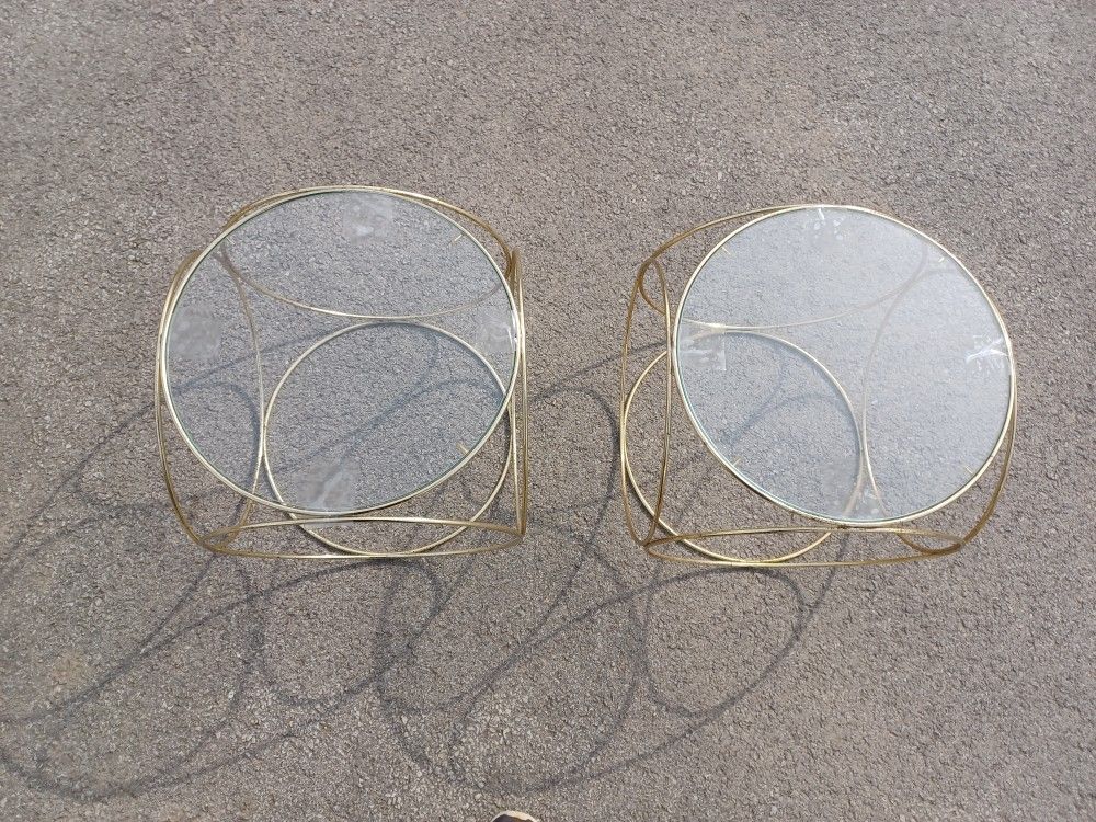 Mid Century Round End Tables