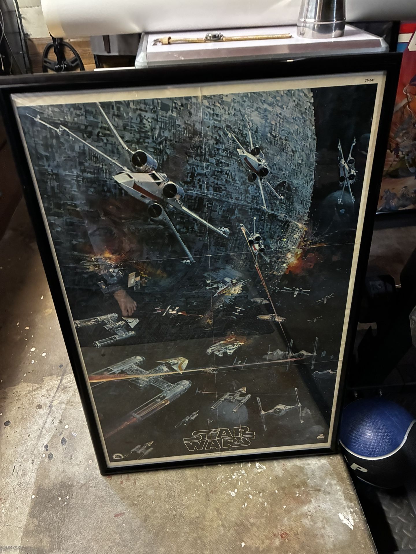 Star Wars Poster - Battle at the Death Star - insert from the record 1977-Clean And Framed