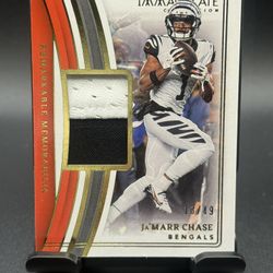 Ja’Marr Chase 2023 Immaculate Patch /49 – Bengals – Remarkable Memorabilia 