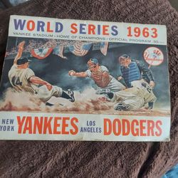 1963 World Series Yankees Vs Dodgers Program