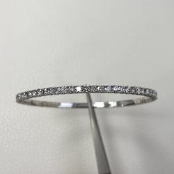 Natural Diamonds Flexible Bangle 14k Gold 