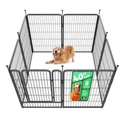 Dog Playpen for Indoor, Yard, RV Camping, 40 inch 8 Panels for Medium and Large Dogs New