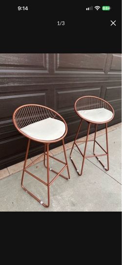 KIRPI Rose Gold Bar Stools set of two