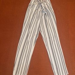 White And Black Striped Pants