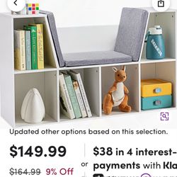 Kids bookcase with seating- fixed price