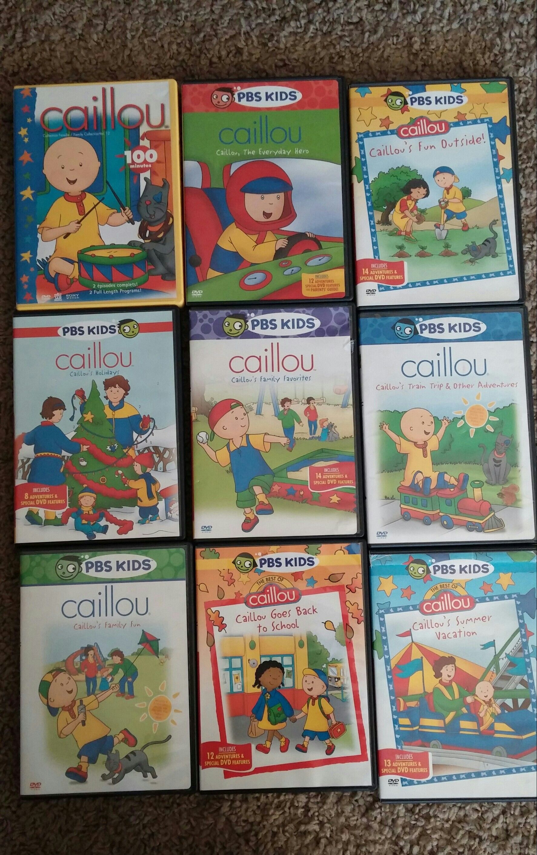 Caillou DVD lot