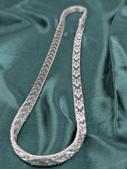 925 Italian Bricklayered Link Necklace Signed MILOR ✨
