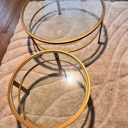 Gold Coffee Table Set 