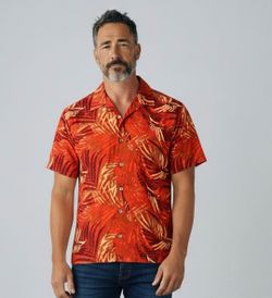 Caribbean Silk Blend Men’s Shirt Size XL Hawaiian print