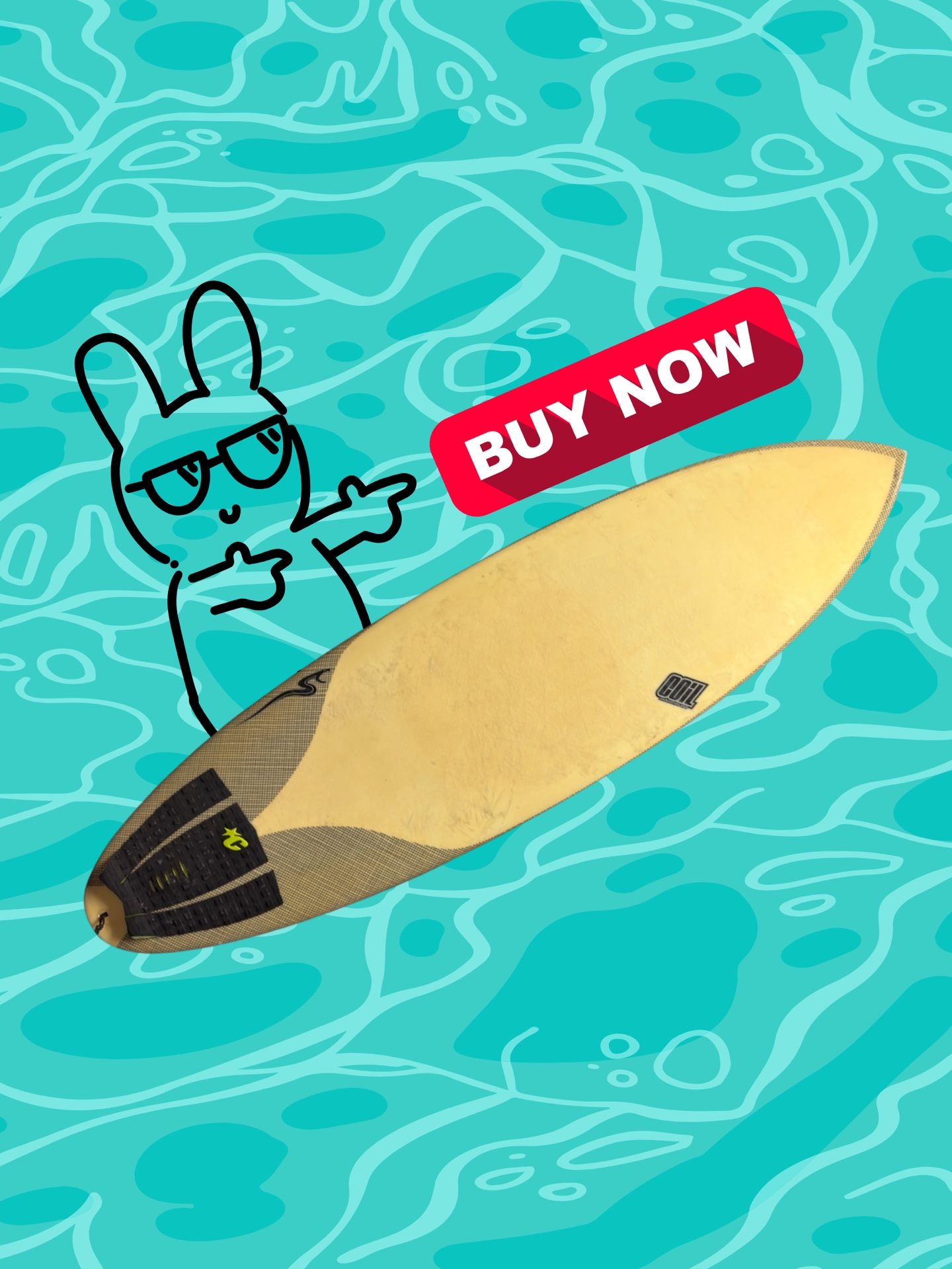 Surfboard - 6.5 Feet - Brand: Coil 