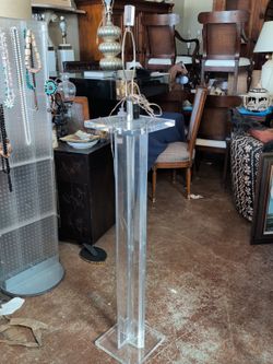 Lucite floor lamp mid centery