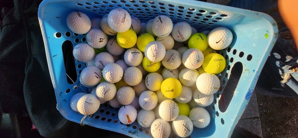 Basket Of Used Golfballs