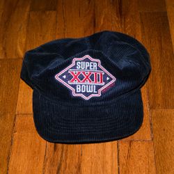 Vintage Super Bowl XXII Corduroy Snapback Hat