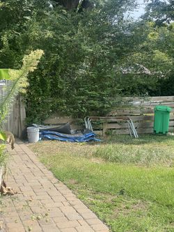 BLACK AND BLUE TRAMPOLINE