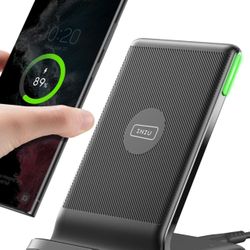 Fast Wireless Charger Stand  15W Fast Wireless Charging Station With Sleep-Friendly Adaptive Light Compatible With IPhone 14 13 12 Pro XR XS 8 Plus Sa