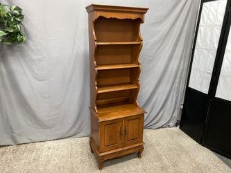 Vintage Wooden 6-Tier Display Cabinet