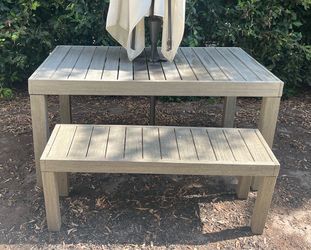 CB2 Outdoor table & bench (will negotiate!)