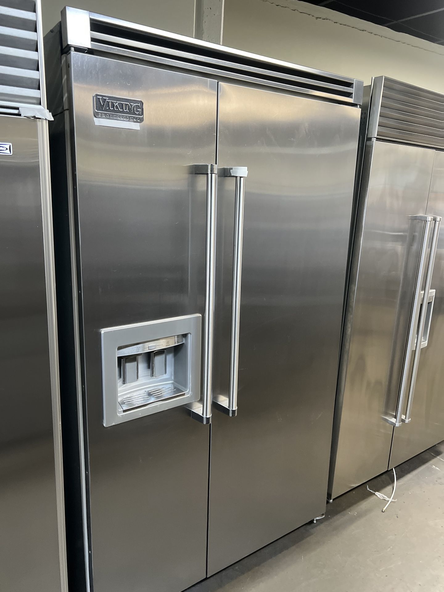Viking 48”Wide Built In Stainless Steel Side By Side Refrigerator