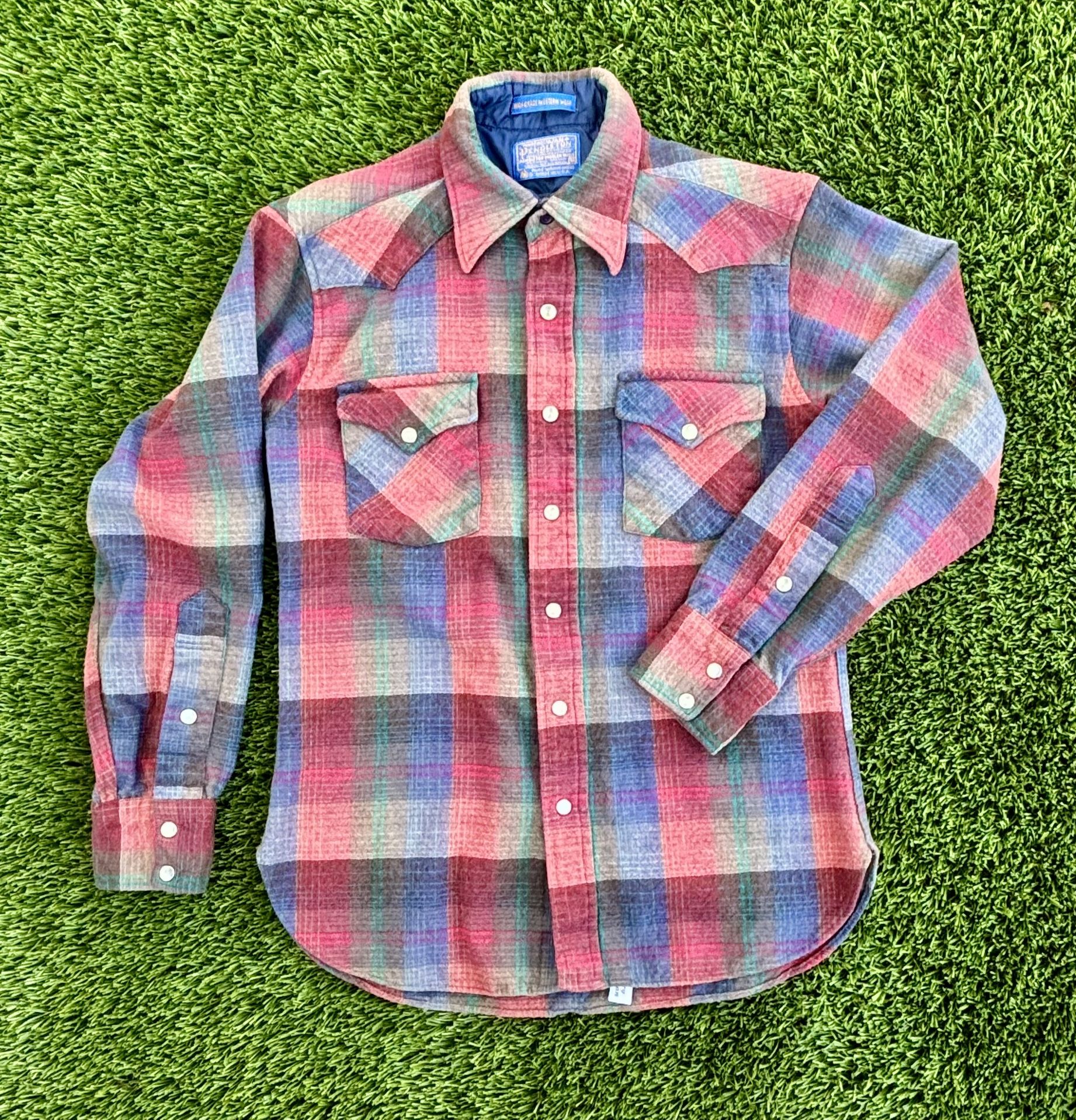 Women’s Vintage Pendleton High Grade Western Wear Wool Shirt Pearl Snap USA Made