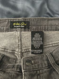 Urban Star Men’s Gray Stretch Jeans 36x30