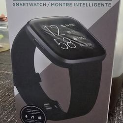 Fitbit Versa 2 Smartwatch 40mm Black Silicone Band Carbon Aluminum Voice Control