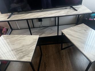 Tv stand with matching side tables