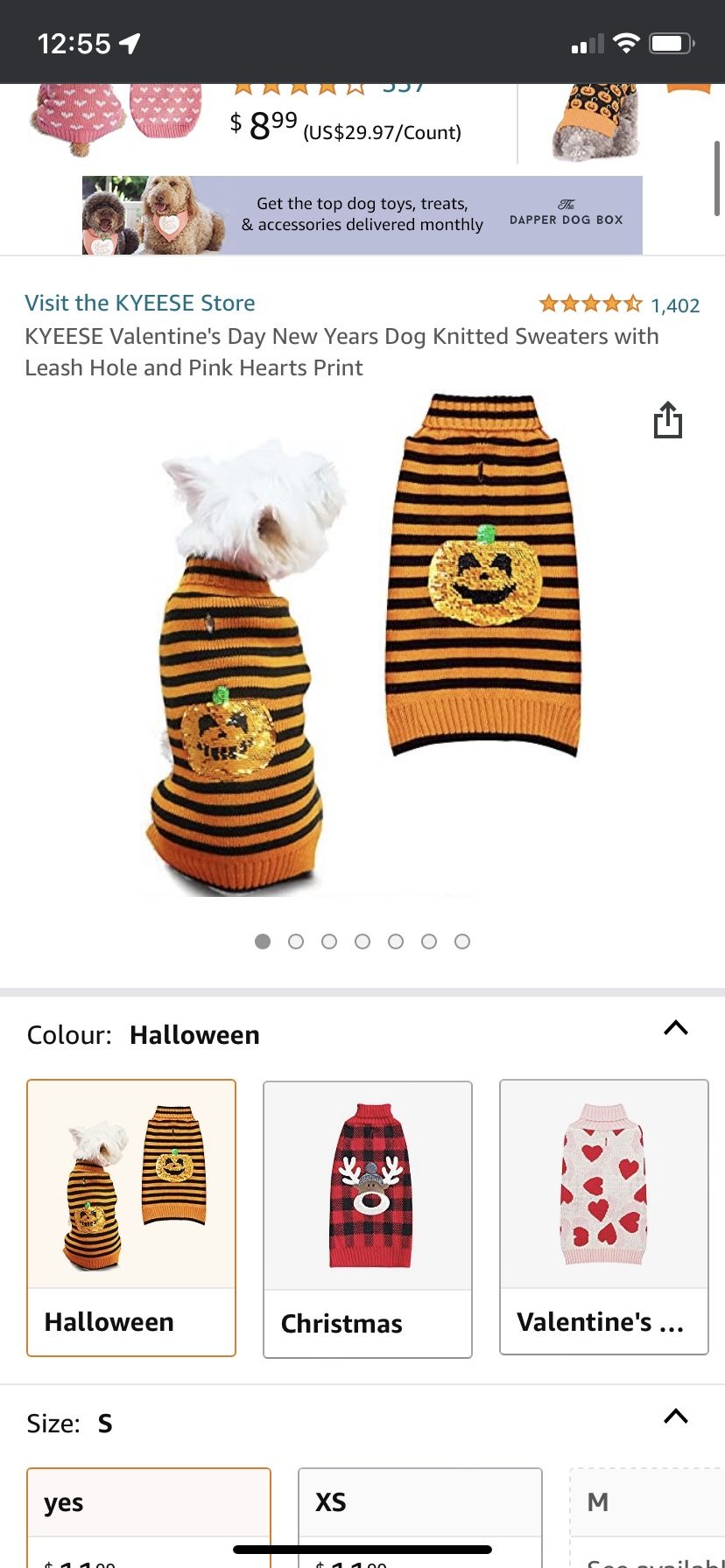 Halloween Dog Sweater