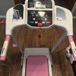Pink Treadmill Manual Incline 