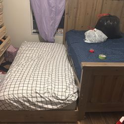 Full Size Bed Frame With Twin Trundle