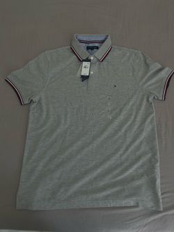 Tommy Hilfiger grey polo shirt