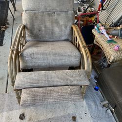 Recliner , King Futon, Wicker End Tables Free