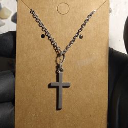 cross necklace with sterling silver