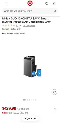Midea 10,000 BTU portable air conditioner